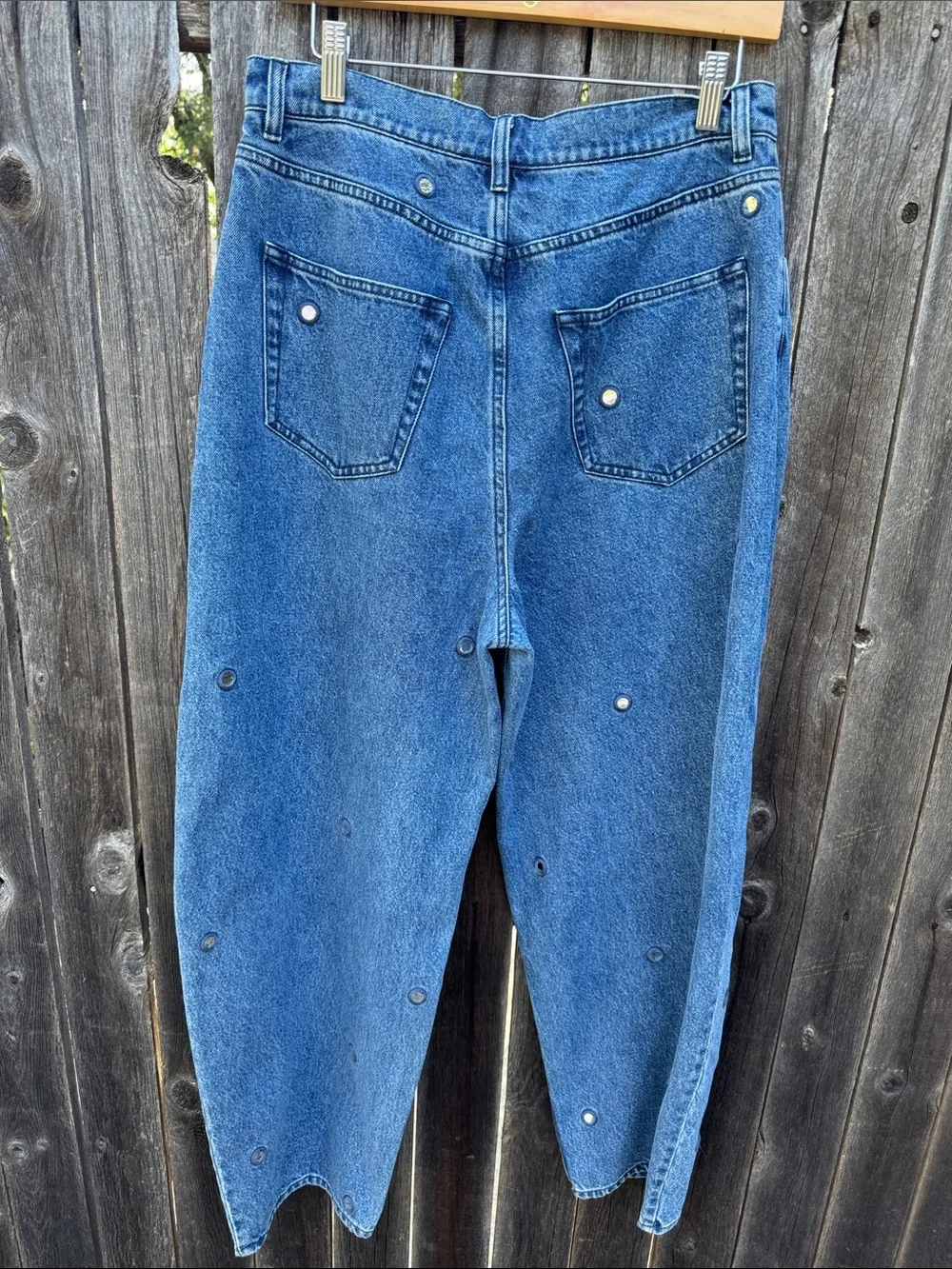 RHODE Blue Studded Boyfriend Jeans